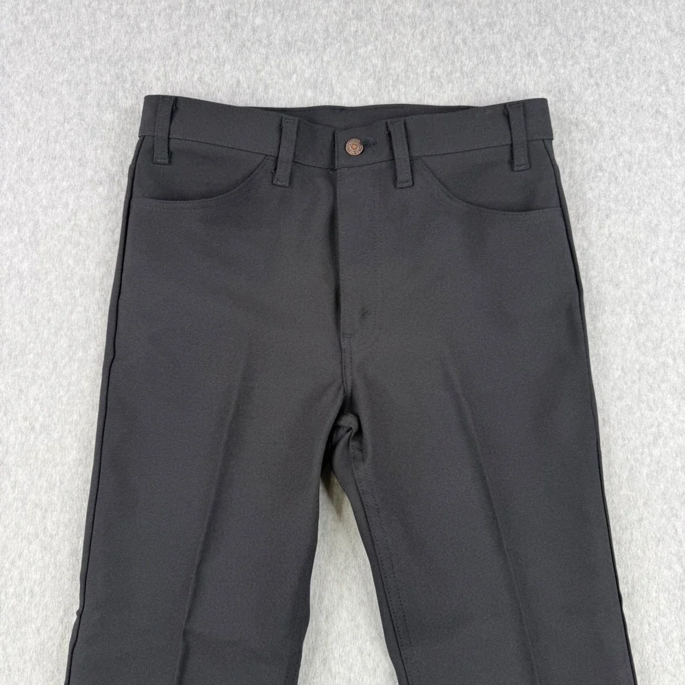 Vintage Levis Pants Mens Fits 33x28 Black 517 Sta Prest Bootcut 70s Made in USA